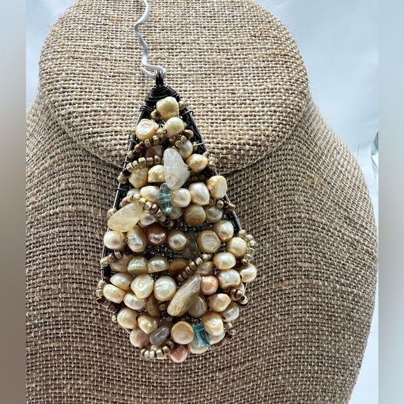 Beaded Stone Pendant - Picture 1 of 4